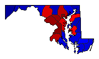 2020 Maryland County Map of General Election Results for President