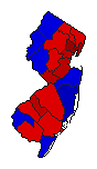 2020 New Jersey County Map of General Election Results for Senator