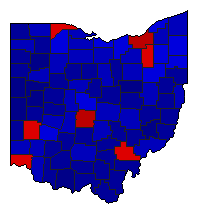 2020 Ohio County Map of General Election Results for President