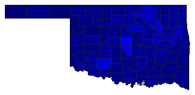 2020 Oklahoma County Map of General Election Results for President