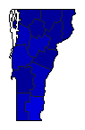 2020 Vermont County Map of General Election Results for Governor
