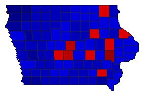 2022 Iowa County Map of General Election Results for Attorney General