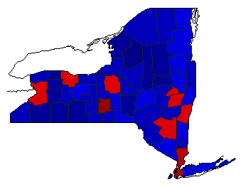 2022 New York County Map of General Election Results for Governor