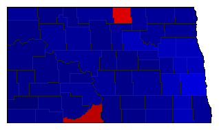 2022 North Dakota County Map of General Election Results for Attorney General