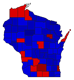 2022 Wisconsin County Map of General Election Results for Attorney General