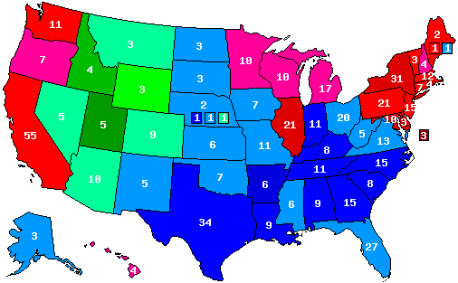 Possible outcome of a 2008 election with a 

third party run