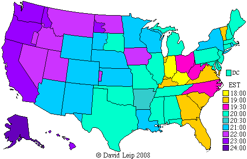 Election 2008 Timeline Map