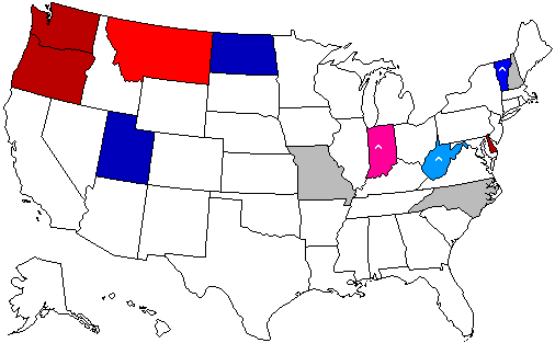 2016 Gubernatorial Polls Map