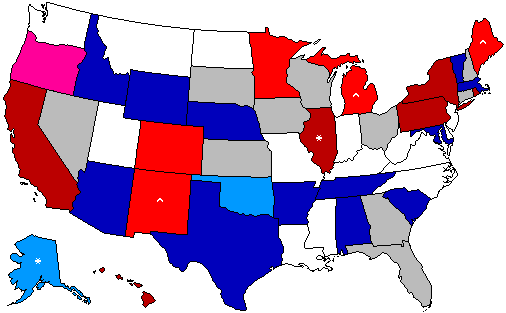 2018 Gubernatorial Polls Map