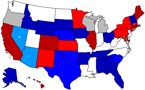 2022 Gubernatorial Polls Map