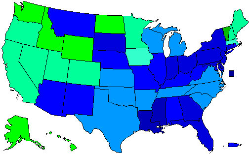 2020 Democratic Presidential Primary Compiled Prediction Map