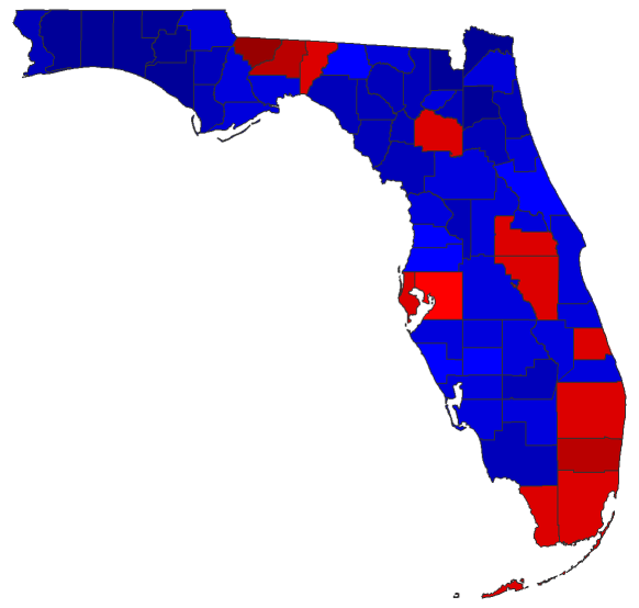 2014 Gubernatorial General Election - Florida Election County Map