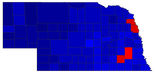 2014 Gubernatorial General Election - Nebraska Election County Map