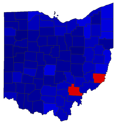 2014 Gubernatorial General Election - Ohio Election County Map