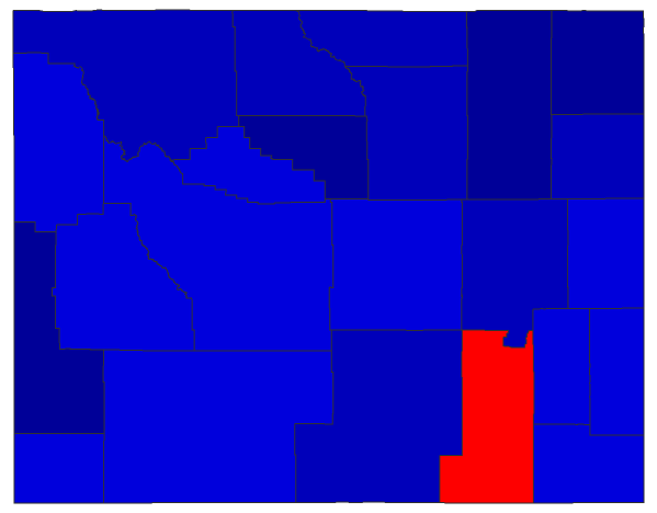 2014 Gubernatorial General Election - Wyoming Election County Map