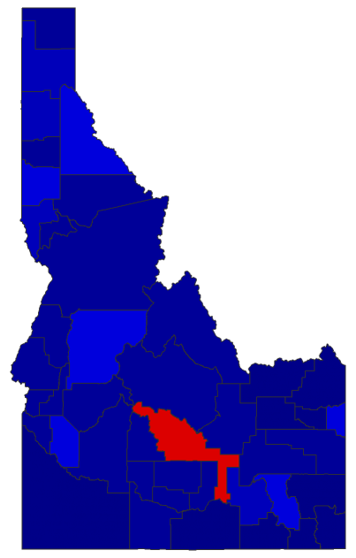 2014 Senatorial General Election - Idaho Election County Map