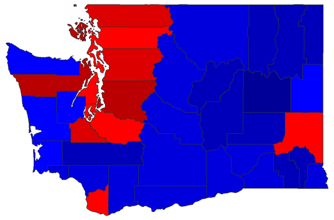 2016 Presidential General Election - Washington Election County Map