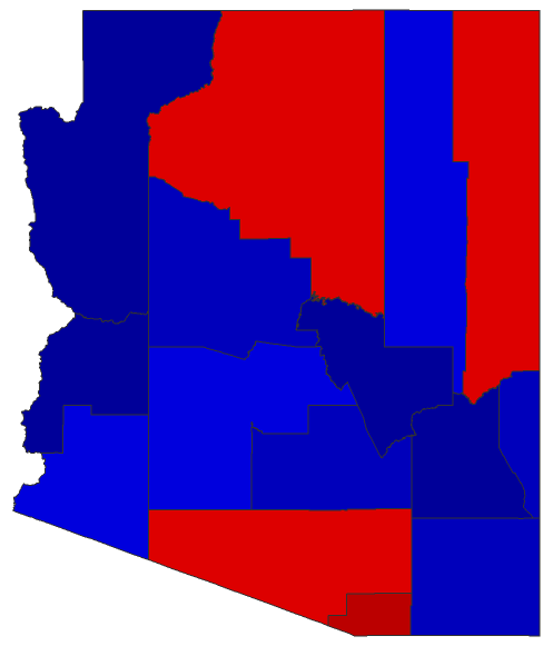 2018 Gubernatorial General Election - Arizona Election County Map