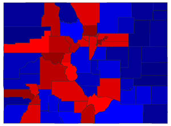 2018 Gubernatorial General Election - Colorado Election County Map