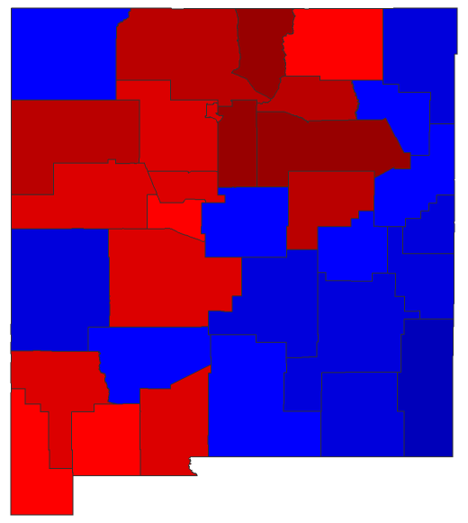2018 Senatorial General Election - New Mexico Election County Map