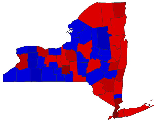 2018 Senatorial General Election - New York Election County Map