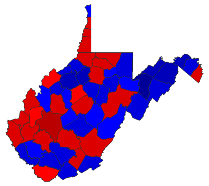 2018 Senatorial General Election - West Virginia Election County Map