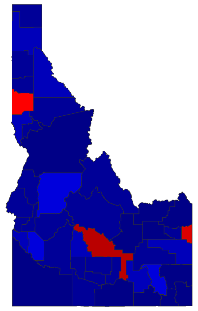 2020 Presidential General Election - Idaho Election County Map