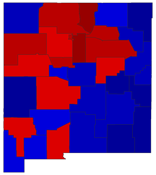 2020 Presidential General Election - New Mexico Election County Map