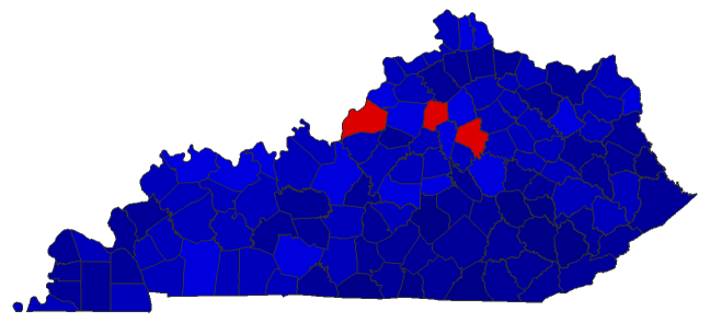 2020 Senatorial General Election - Kentucky Election County Map