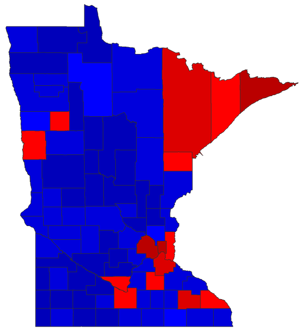 2020 Senatorial General Election - Minnesota Election County Map