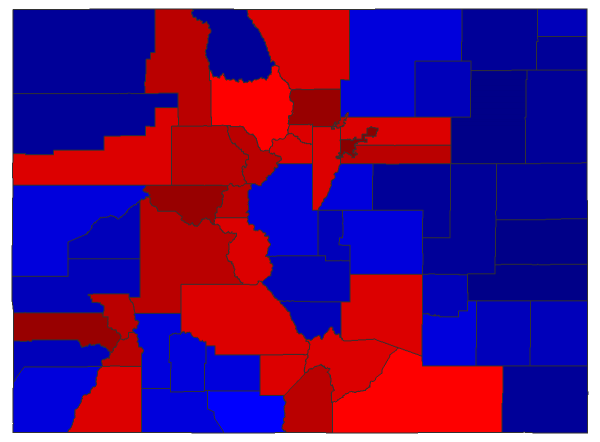 2022 Senatorial General Election - Colorado Election County Map