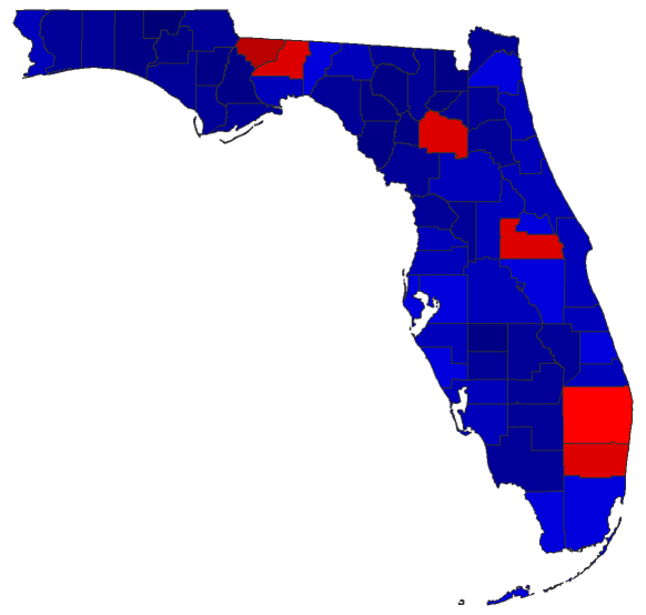 2022 Senatorial General Election - Florida Election County Map