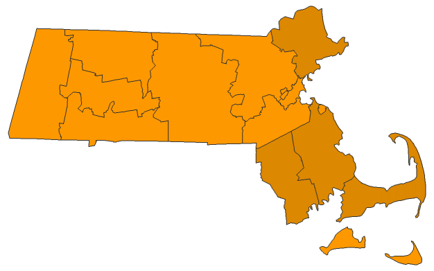 2016 Presidential Republican Primary - Massachusetts Election County Map