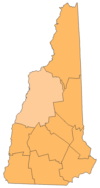 2016 Presidential Republican Primary - New Hampshire Election County Map