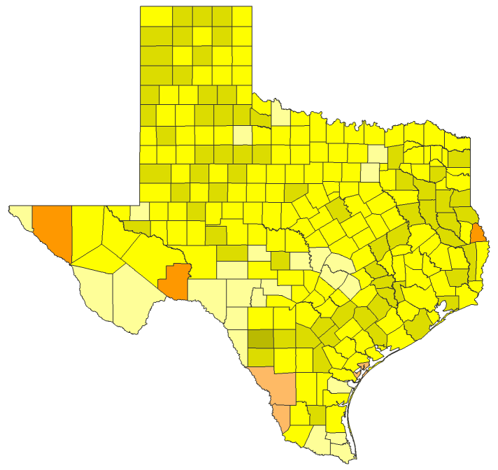 2016 Presidential Republican Primary - Texas Election County Map