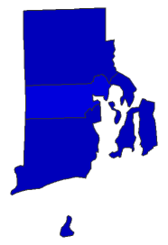 2020 Presidential Democratic Primary - Rhode Island Election County Map
