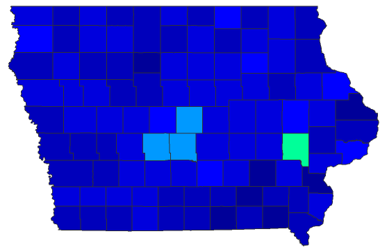 2024 Presidential Republican Caucus - Iowa Election County Map