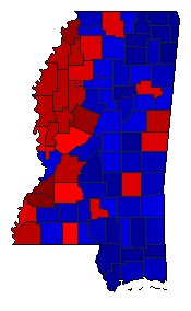 2012 Mississippi County Map of General Election Results for Senator