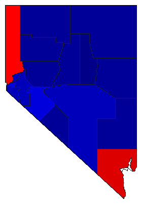 2018 Nevada County Map of General Election Results for Senator