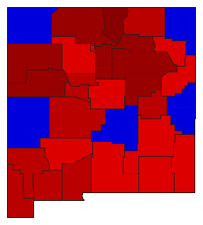 2000 New Mexico County Map of General Election Results for Senator