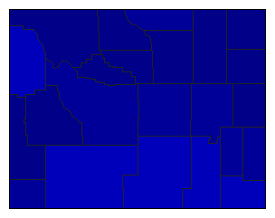 2000 Wyoming County Map of General Election Results for Senator