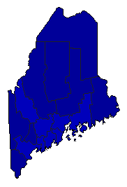 2014 Maine County Map of General Election Results for Senator