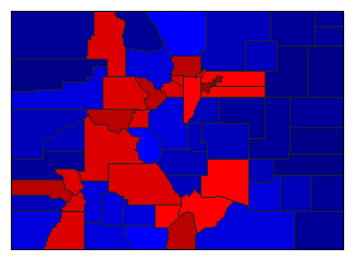2014 Colorado County Map of General Election Results for Senator