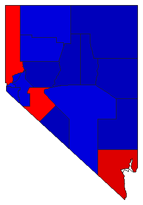2010 Nevada County Map of General Election Results for Senator