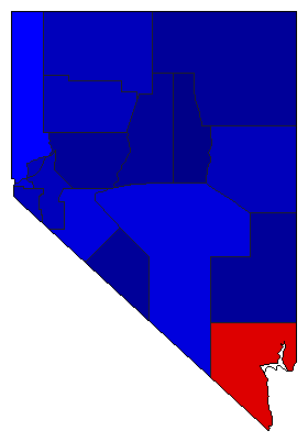 2016 Nevada County Map of General Election Results for Senator