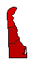 1992 Delaware County Map of General Election Results for Lt. Governor