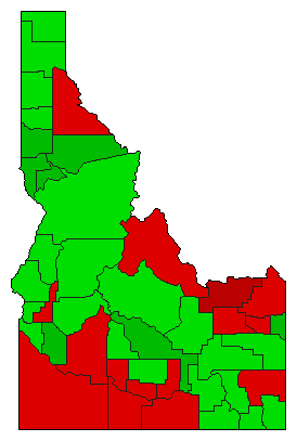 1996 Idaho County Map of General Election Results for Referendum