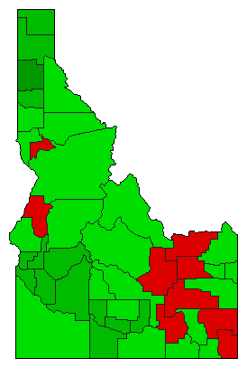 1994 Idaho County Map of General Election Results for Initiative