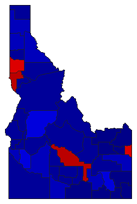 2018 Idaho County Map of General Election Results for Secretary of State