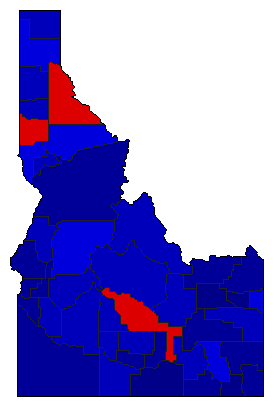 2006 Idaho County Map of General Election Results for State Treasurer